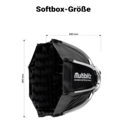 Multiblitz MB-PL LED 60B studiosetti, FT-8051-jalusta ja Octagon-softbox 40 cm