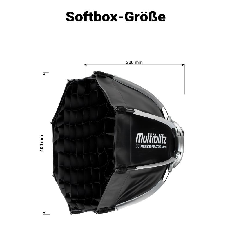 Multiblitz MB-PL LED 60B studiosetti, FT-8051-jalusta ja Octagon-softbox 40 cm