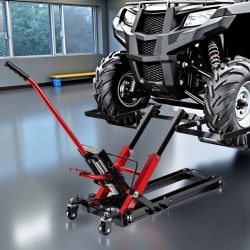 Hydraulinen 3 in 1 nostin moottoripyörille mönkijöille ja ruohonleikkureille 300 kg 53 cm