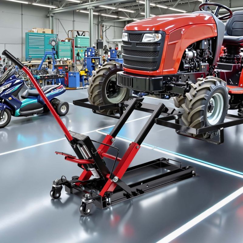 Hydraulinen 3-in-1 nostin moottoripyörille, mönkijöille ja ruohonleikkureille, 300 kg, 53 cm