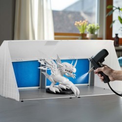 Kaksoisimu-järjestelmä airbrush-maalaukseen, 8 m³/min, 47 dB, harmaa