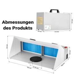 Kaksoisimu-järjestelmä airbrush-maalaukseen, 8 m³/min, 47 dB, harmaa