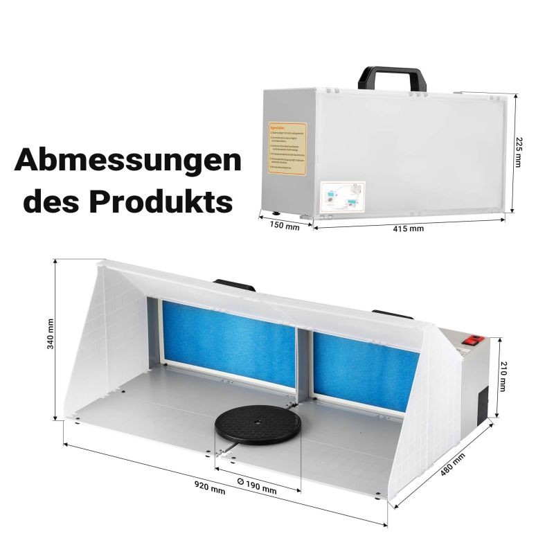Kaksoisimu-järjestelmä airbrush-maalaukseen, 8 m³/min, 47 dB, harmaa