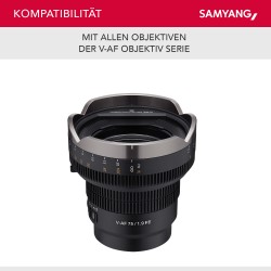 Samyang MF adapteri V AF videobjektiiveille manuaalinen tarkennus 300 D95 mattebox yhteensopiva