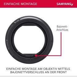 Samyang MF-adapteri V-AF-videobjektiiveille, manuaalinen tarkennus 300°, D95-mattebox-yhteensopiva