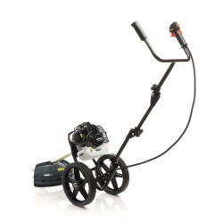 2-in-1 Polttomoottorikäyttöinen raivaaja ja trimmeri 1,9 kW pyörillä, 52 cm³, musta