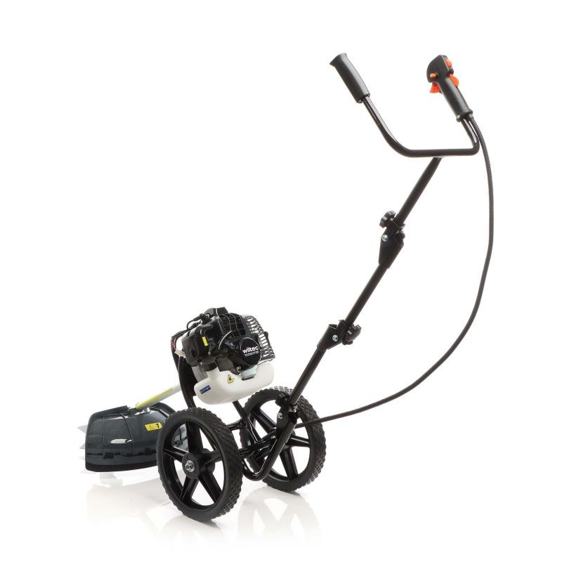 2-in-1 Polttomoottorikäyttöinen raivaaja ja trimmeri 1,9 kW pyörillä, 52 cm³, musta