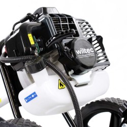 2-in-1 Polttomoottorikäyttöinen raivaaja ja trimmeri 1,9 kW pyörillä, 52 cm³, musta