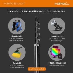 Walimex pro AIR Jumbo 600 valojalka 609 cm, 22,5 kg kantavuus, ilmapuskuri, alumiini