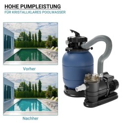 Hiekkasuodatinjärjestelmä uima-altaisiin 20 m³, 6000 l/h, 260 W