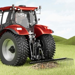 Ruohonilmastin 183 cm ajoleikkureille ja ATV-ajoneuvoille, 24 kierrejousipiikkiä, musta