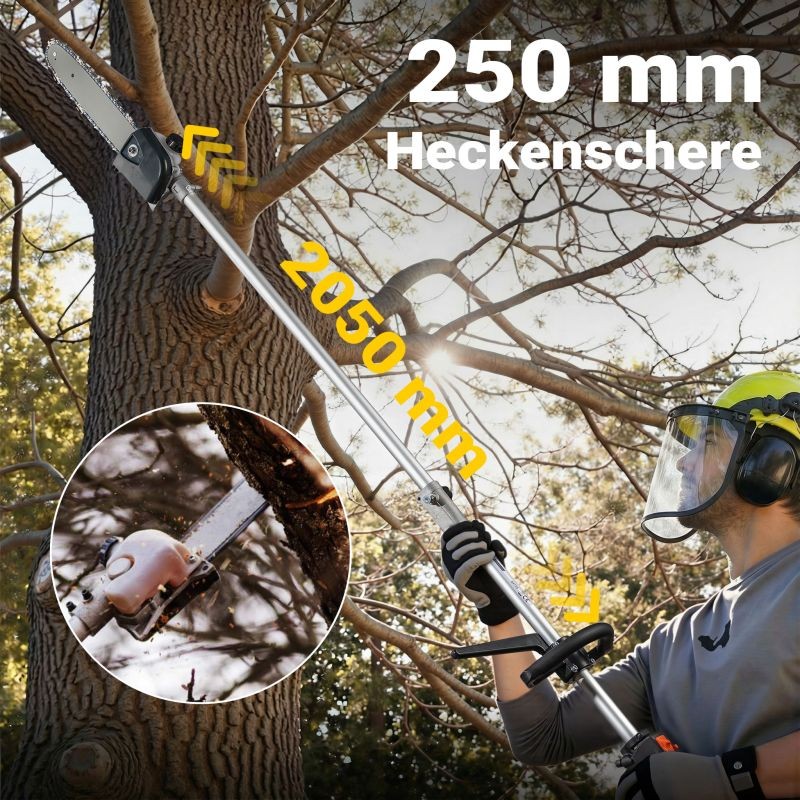 4-in-1 Monitoimipuutarhakone reppumalli 52 cm³ 2-tahtimoottori