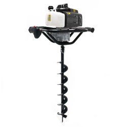 Bensiinikäyttöinen maapora 2 2 kW 63 3 ccm 2 tahtimoottori ja 100 mm terä