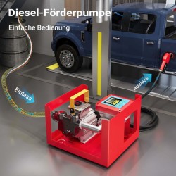 Diesel- ja lämmitysöljypumppu 550 W 60 l/min, itseimevä, automaattinen täyttöpistooli ja virtausmittari