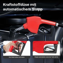 Diesel- ja lämmitysöljypumppu 550 W 60 l/min, itseimevä, automaattinen täyttöpistooli ja virtausmittari