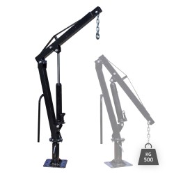 Hydraulinen nosturi 500 kg 0 1861 mm korkeus 360 kääntyvä lattia asennus musta