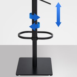 Damaso säädettävä baarijakkara huopaverhoilulla ja jalkatuella
