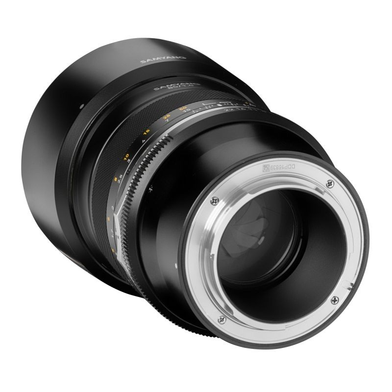 Samyang MF 85 mm F1.4 MK2 muotokuvaobjektiivi Sony E, täysikenno ja APS-C