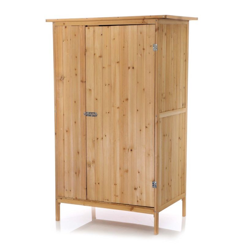 Puinen pihavarasto bitumikatolla, luonnonvärinen, 910 x 585 x 1500 mm