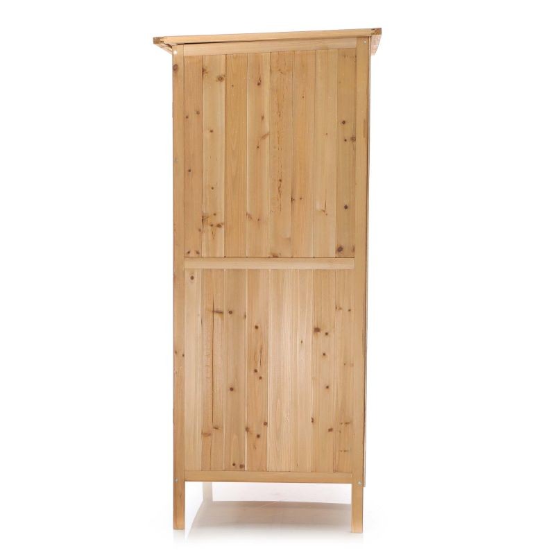 Puinen pihavarasto bitumikatolla, luonnonvärinen, 910 x 585 x 1500 mm