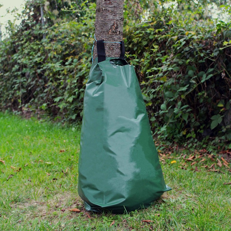 Kastelupussit puille 20 kpl, 75 l, PVC, vihreä, puun paksuus 35-40 mm