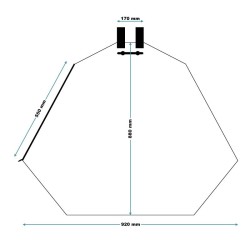 Kastelupussit puille 20 kpl, 75 l, PVC, vihreä, puun paksuus 35-40 mm