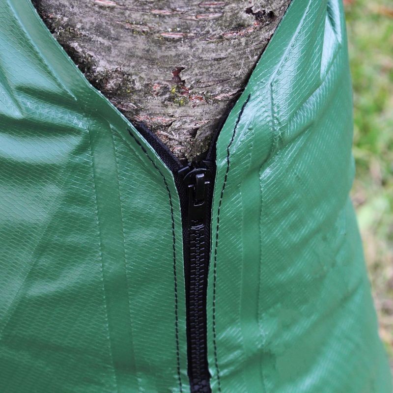 Kastelupussit puille 20 kpl, 75 l, PVC, vihreä, puun paksuus 35-40 mm