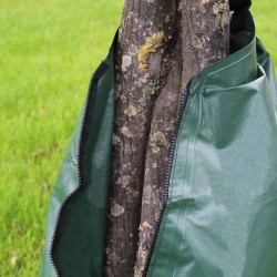 Kastelupussit puille 20 kpl, 75 l, PVC, vihreä, puun paksuus 35-40 mm