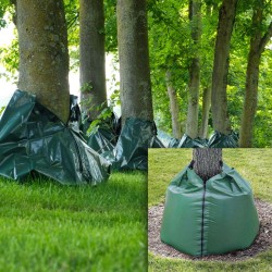 Kastelupussit puille 20 kpl, 75 l, PVC, vihreä, puun paksuus 35-40 mm