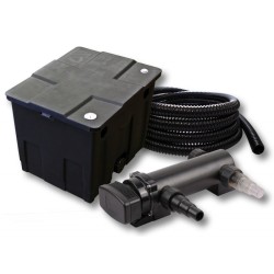 SunSun CBF-350 lampisuodatinsetti 12 000 l, CUV-318 UVC-lampu 18 W ja 5 m letku 25 mm