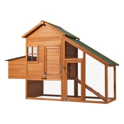 Kanala kuusipuusta 1720 x 660 x 1200 mm, ruskea, ulkoilualue, pesäosa ja sinkitty lantalava