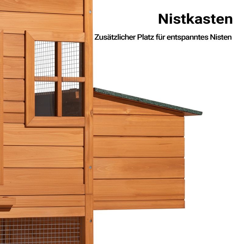 Kanala kuusipuusta 1720 x 660 x 1200 mm, ruskea, ulkoilualue, pesäosa ja sinkitty lantalava