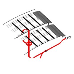 Alumiiniset lastausrampit 2 kpl, 223 cm, 680 kg, taitettavat, mönkijöille ja moottoripyörille