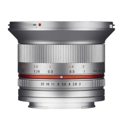 Samyang 12mm F2 0 kiinteä laajakulmaobjektiivi Sony E mount APS C manuaalinen tarkennus hopea
