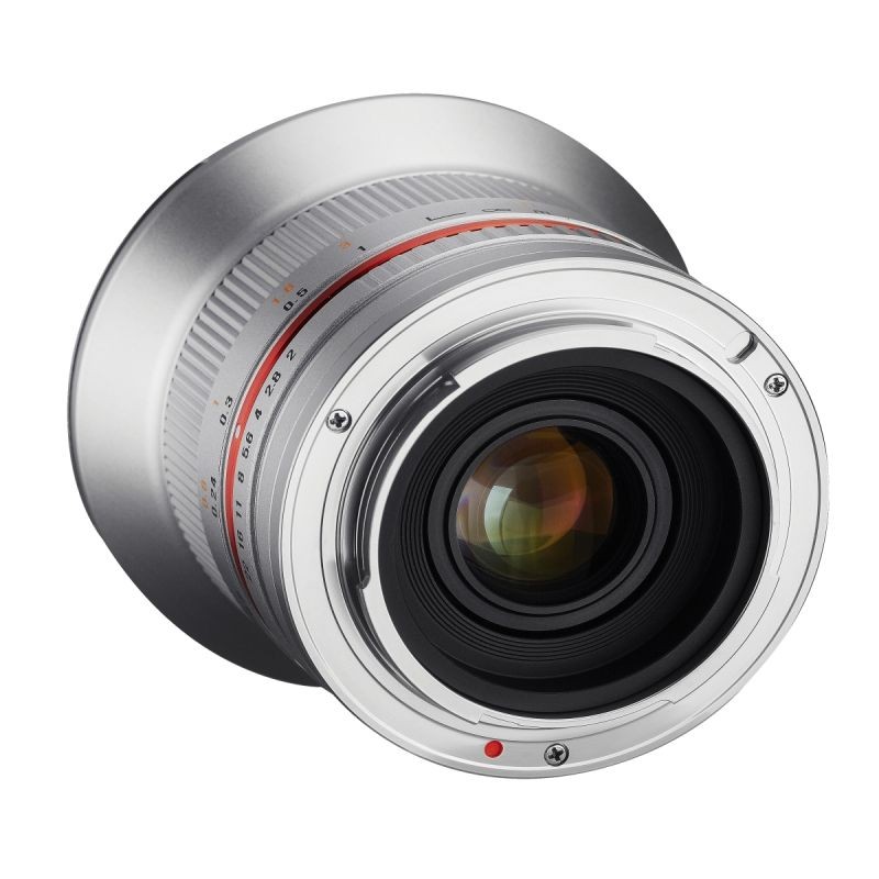 Samyang 12mm F2.0 kiinteä laajakulmaobjektiivi Sony E-mount APS-C, manuaalinen tarkennus, hopea