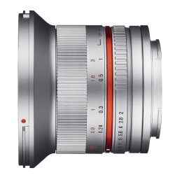 Samyang 12mm F2.0 kiinteä laajakulmaobjektiivi Sony E-mount APS-C, manuaalinen tarkennus, hopea