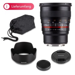 Samyang 50 mm f/1.4 objektiivi Fuji X, manuaalinen tarkennus, täysikenno ja APS-C
