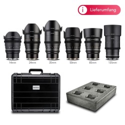 Samyang VDSLR MK2 MF video objektiivisetti Sony E 14mm 24mm 35mm 50mm 85mm 135mm