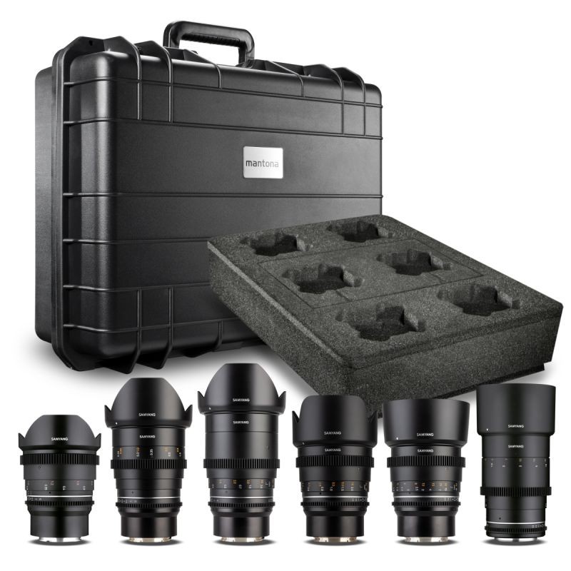 Samyang VDSLR MK2 MF video-objektiivisetti Sony E 14mm, 24mm, 35mm, 50mm, 85mm, 135mm