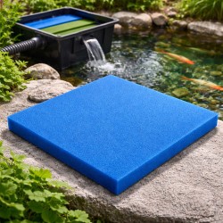 Vaahtomuovinen suodatinmatto 50 x 50 x 10 cm 30 ppi sininen akvaarioon ja lampisuodattimeen