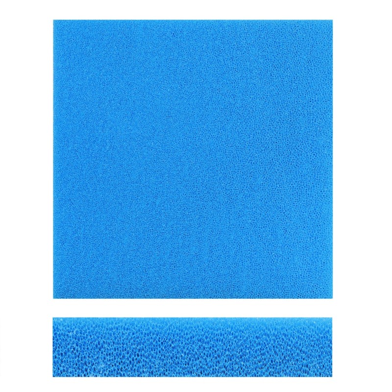 Vaahtomuovinen suodatinmatto 50 x 50 x 10 cm, 10 ppi karkea, sininen, akvaarioon ja lampiin