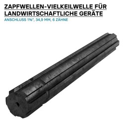 Uritusakseli BT1 300 mm 6-hampainen traktoriin