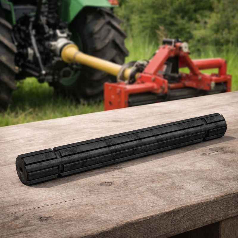 Uritusakseli BT2 300 mm 6-hammasinen traktorin voimanottoakselille AISI 1045 -teräs musta