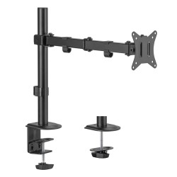 Näyttöpidike 17 32 enintään 9 kg VESA 75x75 100x100 mm musta pöytäpuristin