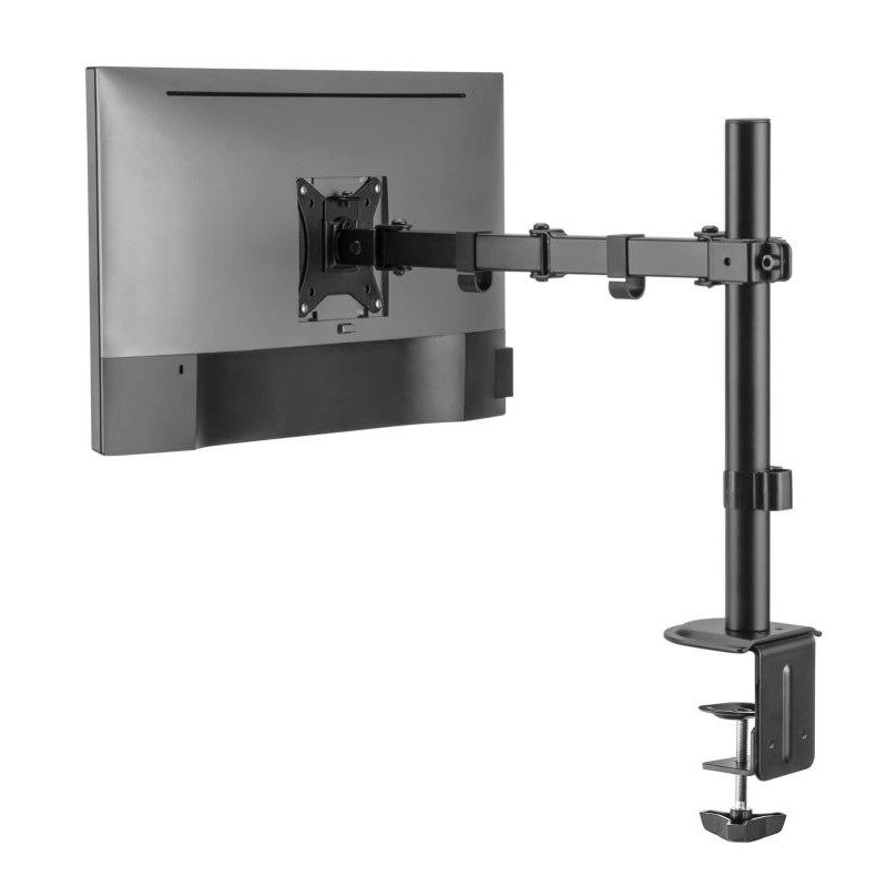 Näyttöpidike 17-32, enintään 9 kg, VESA 75x75 / 100x100 mm, musta, pöytäpuristin