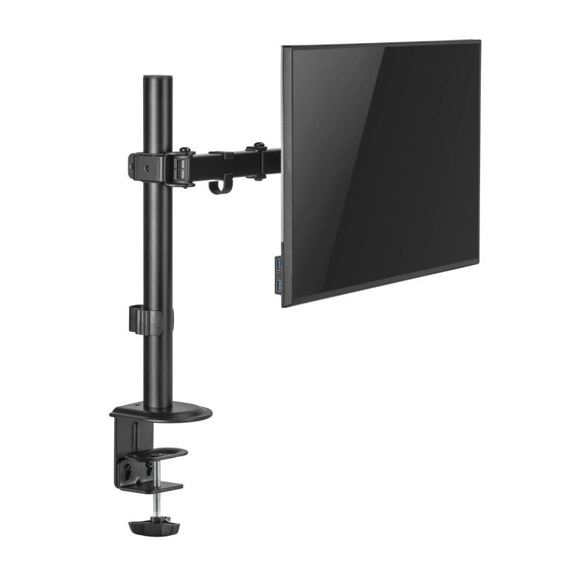 Näyttöpidike 17-32, enintään 9 kg, VESA 75x75 / 100x100 mm, musta, pöytäpuristin
