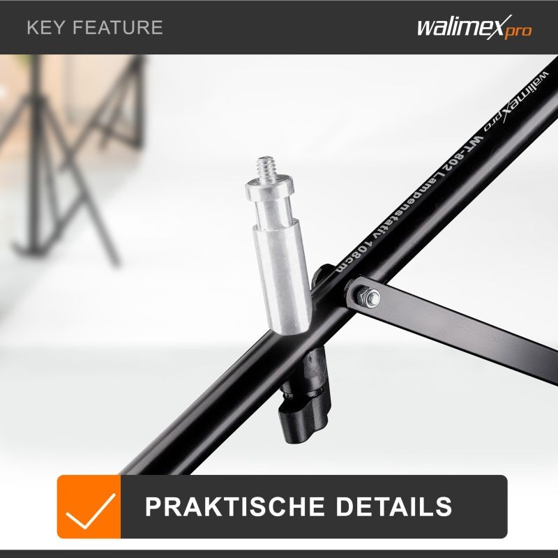 Walimex pro WT-802 valojalka 108 cm, kantavuus 2,5 kg, musta