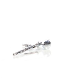 Airbrush pistooli Typ 180 Double Action suutin 0 3 mm 7 ml maalikuppi hopea adapteri mukana