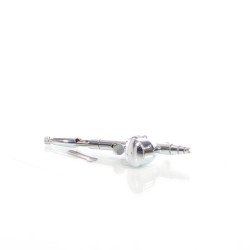 Airbrush-pistooli Typ 180 Double-Action, suutin 0,3 mm, 7 ml maalikuppi, hopea, adapteri mukana