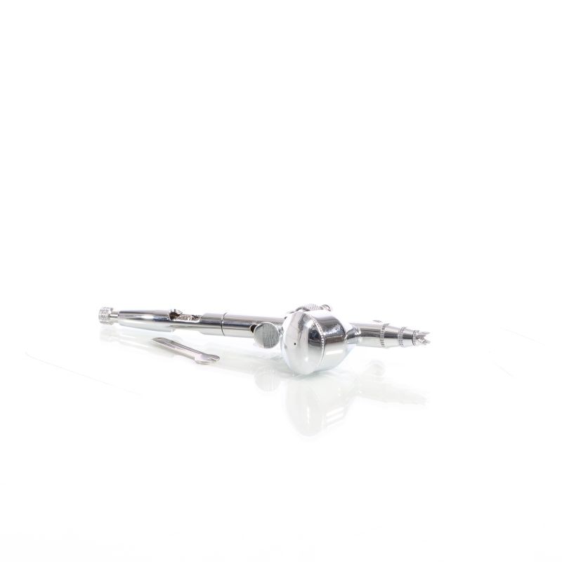 Airbrush-pistooli Typ 180 Double-Action, suutin 0,3 mm, 7 ml maalikuppi, hopea, adapteri mukana